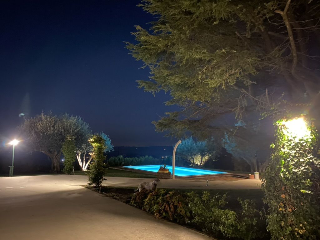 Villa Tergi :: Poolblick bei Nacht